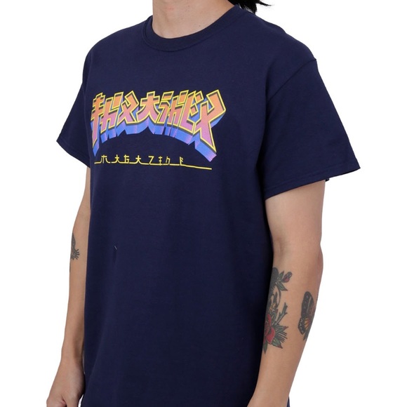 Thrasher, Godzilla Burst T-Shirt - Navy Blue - Picture 2 of 8